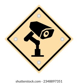 Sicherheitskamera. CCTV-Überwachungssystem. Überwachung, Wachausrüstung, Einbruch oder Raubüberfall. Vektorgrafik einzeln auf weißem Hintergrund.