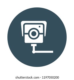 security camera Circle Color Glyphs