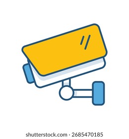Security Camera color line vector icon