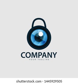 Security Camera Cyber Crime Logo Design Illustration 