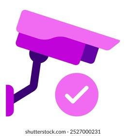 Ilustración del icono de seguridad cibernética de la cámara de seguridad