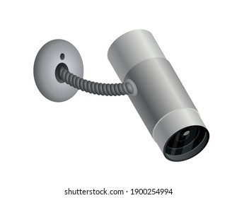 Security camera. Decorative surveillance camera. Safety home protection system. Illustration of vector cctv and camera sign