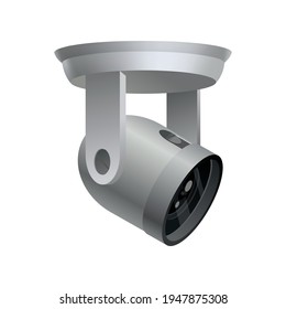 Security camera. Decorative video surveillance camera. Safety home protection system. Illustration of vector cctv and camera sign