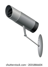 Security camera. Decorative video surveillance camera. Safety home protection system. Illustration of vector cctv and camera sign