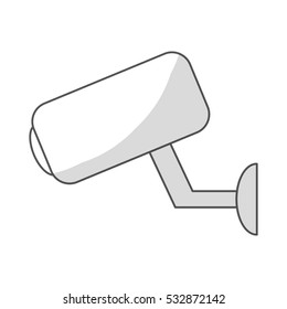 security camera device icon over white background. vector illustration