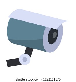  security camera flat color vector icon