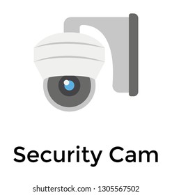 Security Camera Flat Icon Design 