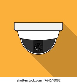 Security camera flat icon design.