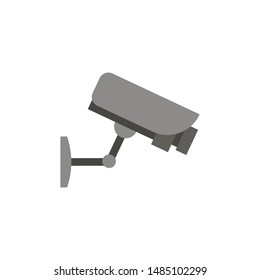 Security camera flat icon. You can be used Security camera icon for several purposes like: websites, UI, UX, print templates, promotional materials, info-graphics, web and mobile phone apps. - Vector