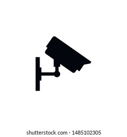 Security camera flat icon. You can be used Security camera icon for several purposes like: websites, UI, UX, print templates, promotional materials, info-graphics, web and mobile phone apps. - Vector
