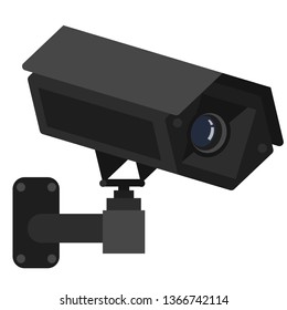 Security camera flat illustration