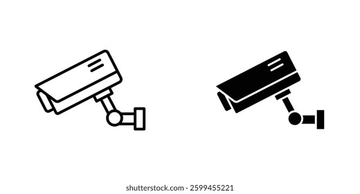 Security Camera flat simple vector icons illustration set.