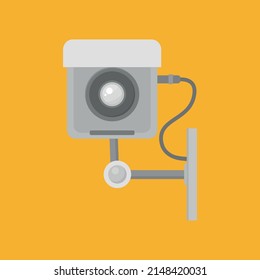 Security camera flat vector illustation