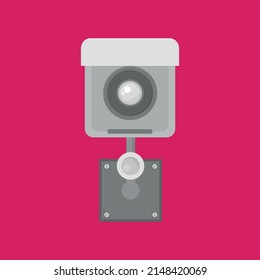 Security camera flat vector illustation