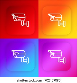 Security camera four color gradient app icon set
