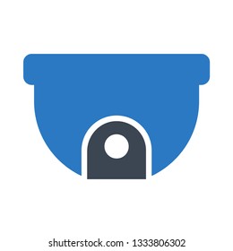security camera glyph double color icon