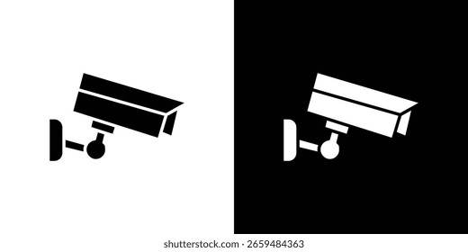 Security camera icon black silhouette for web, and mobile app