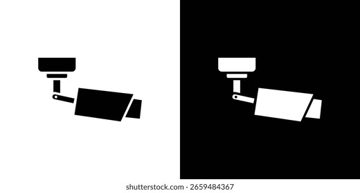 Sicherheitskamera-Symbol schwarze Silhouette für Web und mobile App