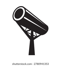 Security camera icon black silhouette on white background