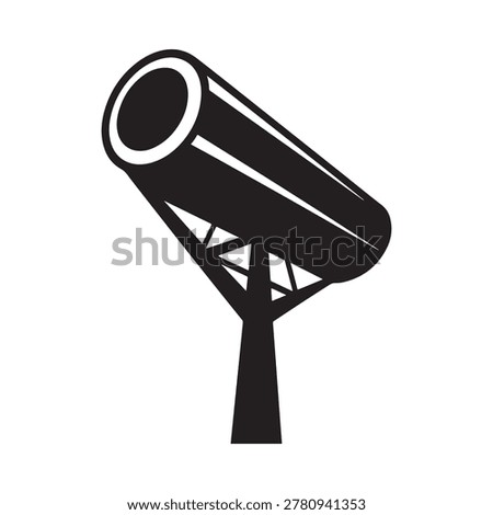 Security camera icon black silhouette on white background