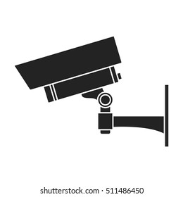 Security camera icon in black style isolated on white background. Museum symbol stock vector illustration. Security camera icon in black style isolated on white background. Museum symbol stock vector illustration.