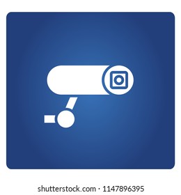 security camera icon, CCTV sign in blue background