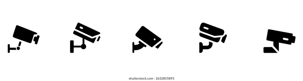 Security camera icon. CCTV vector icon set. Video surveillance CCTV camera icon. Security camera. Vector Illustration. EPS 10