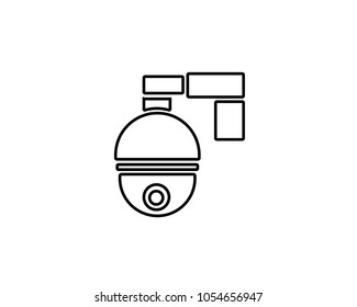 security camera icon design illustration,line icon design style, designed for print and web