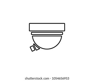 security camera icon design illustration,line icon design style, designed for print and web