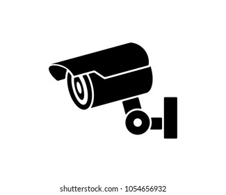 security camera icon design illustration,silhouette design style, designed for print and web