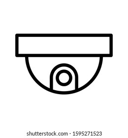 Security camera icon design template, outlined style, editable stroke