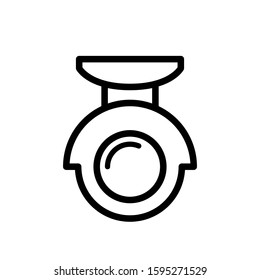 Security camera icon design template, outlined style, editable stroke