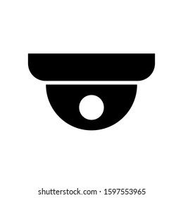 Security camera icon design template, glyph style, flat vector