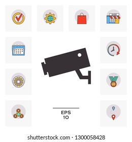 Security Camera icon. Graphic elements for your design
