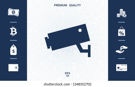 Security Camera icon. Graphic elements for your design