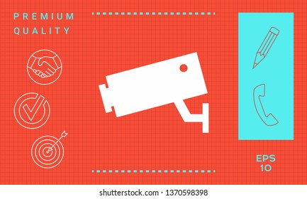 Security Camera icon. Graphic elements for your design