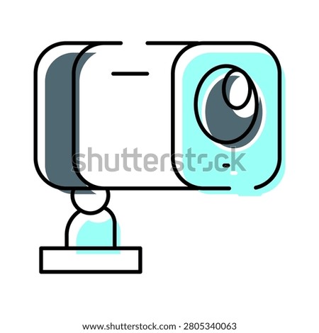 Security camera icon illustrating surveillance and protection, representing modern technology for safety and crime prevention in residential and commercial settings