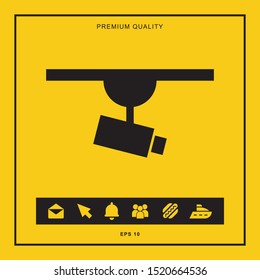 Security camera icon illustration isolated vector sign symbol