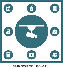 Security camera icon illustration isolated vector sign symbol