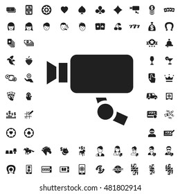 Security camera icon illustration isolated vector sign symbol