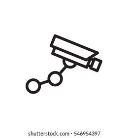 Security camera icon illustration isolated vector sign symbol