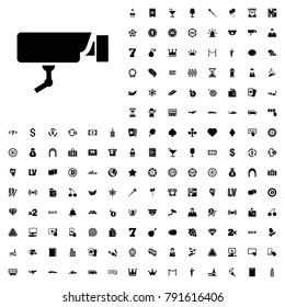 Security camera icon illustration isolated vector sign symbol. editable casino icons vector set.
