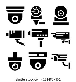 security camera icon isolated sign symbol vector illustration - Collection of high quality black style vector icons
