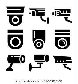 security camera icon isolated sign symbol vector illustration - Collection of high quality black style vector icons

