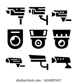 security camera icon isolated sign symbol vector illustration - Collection of high quality black style vector icons
