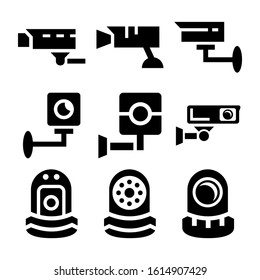 security camera icon isolated sign symbol vector illustration - Collection of high quality black style vector icons
