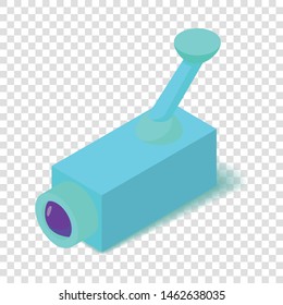 Security camera icon. Isometric illustration of security camera vector icon for web