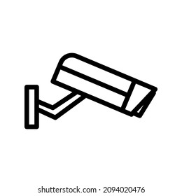 vector de línea de icono de cámara de seguridad