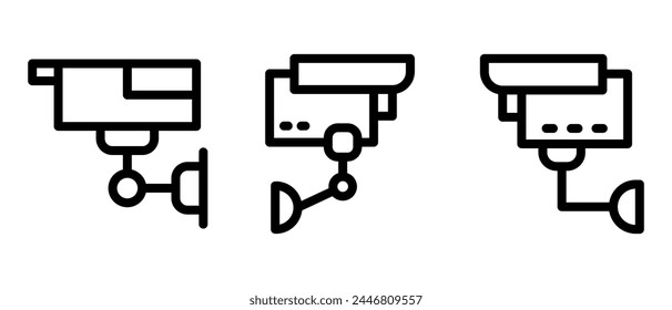 security camera icon or logo isolated sign symbol vector illustration - high quality black style vector icons
