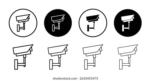 Security camera icon logo set vector